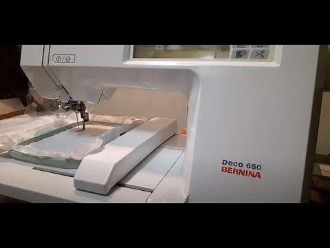Bernina Deco650 Embroidery Machine Brother Ped Basic transfer box w/ Memory card. Tutorial Part 1/2