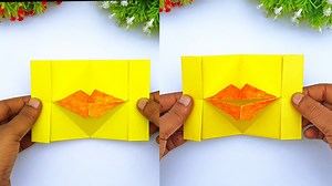 Origami Mouth Puppet | How to Make a Paper Lips | DIY Origami Lips | Paper Mouth Open & Close #OrigamiLip #HowToMake #DiyOrigamiLips | Entertaining Arts