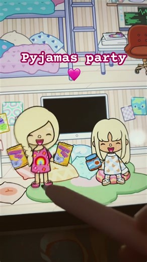 Pyjamas party 🩷 #tocaboca #foryou #foru #youtubeshorts