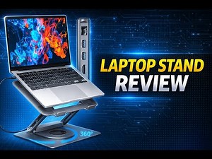 Review - Adjustable Laptop Stand with 360 Rotating Base & USB Docking Station for MacBook