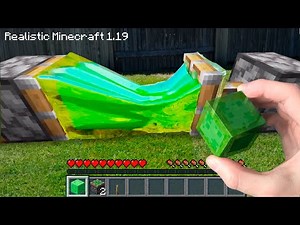 Minecraft in Real Life POV Realistic Slime Block Minecraft Mod En La Vida Real