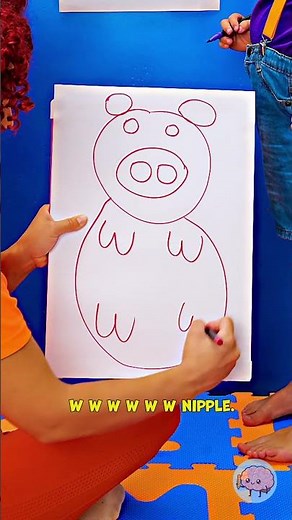 🐷🌈 Easy Pig Drawing for Kids! So Cute!