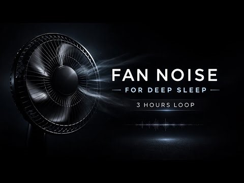 Deep Sleep Fan Noise 🌙 Black Screen | 3 Hours Quiet Computer Fan for Sleeping & Focus
