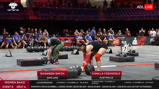 Australian Powerhouse Camilla Fogagnolo flies through the dumbbell ladder. Rewatch every second of the 2025 Cerberus Strength Official Strongman Games exclusively on officialstrongman.com | Officialstrongman. com