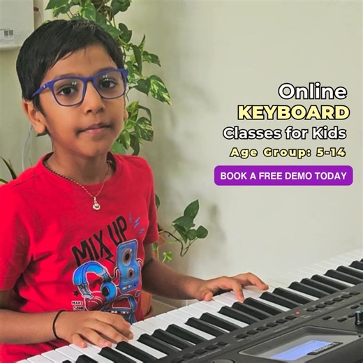 Unlock Your Child's Piano Potential! 🎹 Introducing an exciting musical journey for kids (5-14 yrs) to master piano skills with expert guidance! • Beginner to Advanced Level Training • Flexible timings and interactive learning • Practice of Scales, Chords, Arpeggios - unleash their talent! Enjoy: Free Class recordings access 24x7 Learn from home comfortably Trinity School of Music certified! See your child shine on the piano & reach new heights! Book a free demo today! #MusicalJourneyStartsHere 