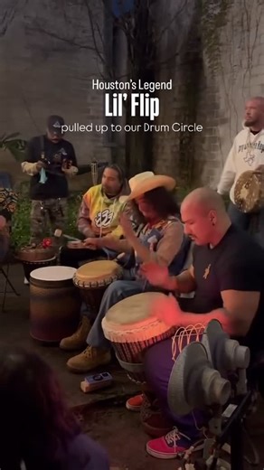 Primitive Experience on Instagram: "2025 Recap pt. 1 Back in January 2025, one of Houston’s Legendary Rappers of all times came to drum with Meesh and the Primitive Experience drummers. Not only did he stopped by but he was also accompanied by his record label crew from Up Above Media, shout out to Marco Gonzalez from Gonzalez Law Firm to also stop by and hang out by the bonfire. Primitive Experience - Guided Rhythm Circles. #primitiveexperience #lilflip #drumcircle"