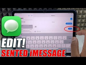 how to edit imessage on ipad?