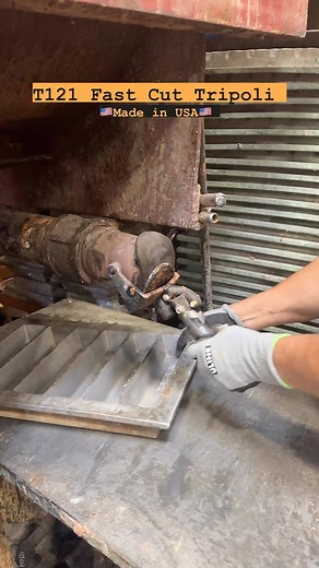 What metal polishing compound is used for polishing aluminum. The first stage of polishing aluminum with an airway buffing wheel includes the use of a metal finishing compound called a Tripoli. Tripoli metal polishing compound is a type of abrasive material made from finely ground particles of a natural mineral called tripolite. It is often used in metalworking and jewelry-making to remove scratches, stains, and other imperfections from metal surfaces and create a polished finish. Our T121 is a 