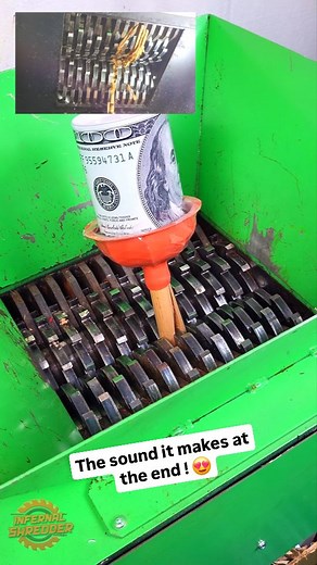 Infernal Shredder | The sound it makes at the end ! 😍 #oddlysatisfying #shreddingmachine #shreddermachine #asmr #satisfying | Instagram