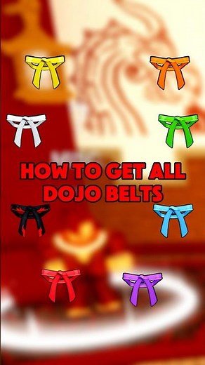 How to get all dojo belts #roblox