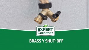 Expert Gardener 2-Way Y Hose Brass Shut-Off Connector