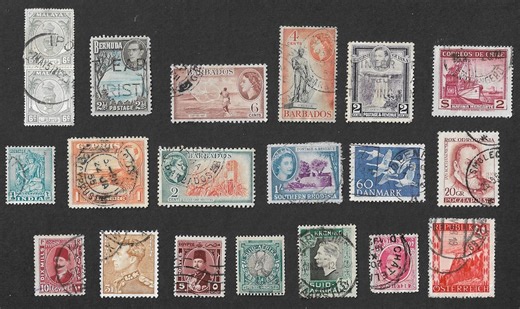 Timbres-poste vintage du monde entier, années 1910 et 1960, collection de 20 timbres - Etsy France