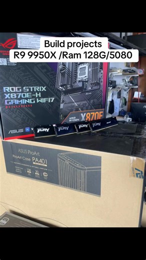 Build projects R9 9950X /Ram 128G/5080 ✅ ព៌តមានបន្ថែមអាចទាក់ទង Aione Computer 🇰🇭 លេខ &Telegram ហាង 087584300 🇰🇭 Facebook page : Aione Computer