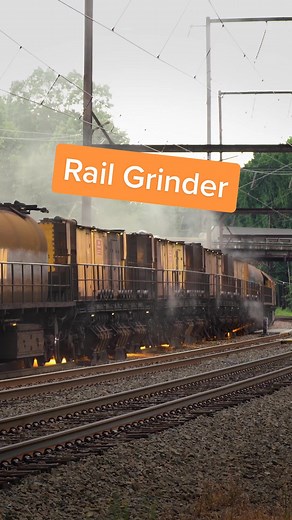 LORAM Rail Grinder 🔥🔥🔥 #railway #trains #machinery #railroad #trainspotting