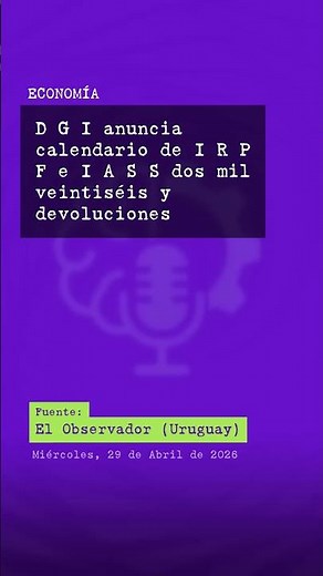 DGI announces the 2026 IRPF and IASS calendar and refunds