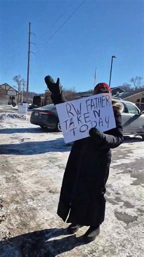 Jan. 31, 2026, my 1st protest in RED WING MN. Located here because ice is staying in the hotel behind the protesters. This is over 60 days of protesting outside, It's been in the single digits,( with the wind-chill, that's below zero) and dipping below zero at times. | Becka Schafer