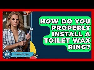 How Do You Properly Install A Toilet Wax Ring? - Plumbing DIY Daily