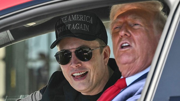 Trump checks out Teslas at White House as Elon Musk's auto company stock sinks