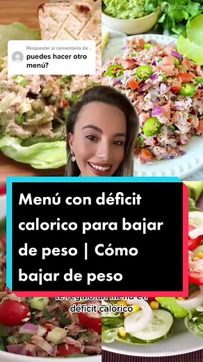 Menú con déficit calórico para bajar de peso | Cómo bajar de peso