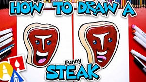 How To Draw A Funny Steak - Art For Kids Hub — Free Drawing Lessons for Kids -