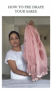 Learn how to pre drape your saree in advance and save precious time while while getting ready. In this video, I also show you how to wear a pre draped saree and keep it safe with lock hangers from Drape Divaa. Leave a comment if you want me to post more such videos :) | Dolly Jain