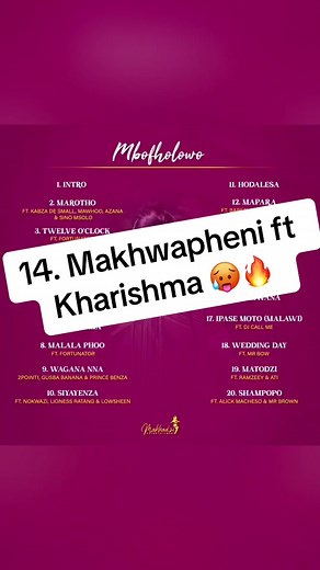 Makhwapheni ft kharishma & Naqua , Mbofholowo album OUT now #makhadzimuimbi #makhadzientertainment #makhadzimusic0 #makhadziwavhorine #phenyomotoloki #mbofholowoalbum #makhadzi