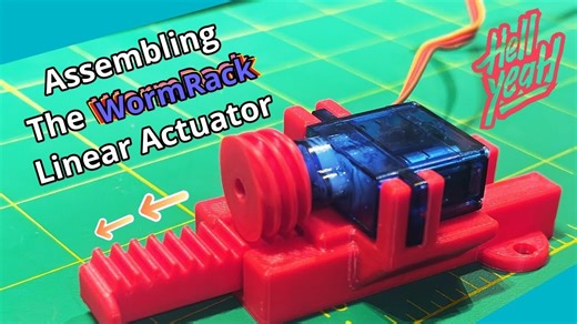 组装WormRack。一个3D打印的线性执行器。#3d设计 #3d打印