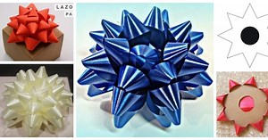 La manera más fácil para hacer moños de regalo de 8 puntas