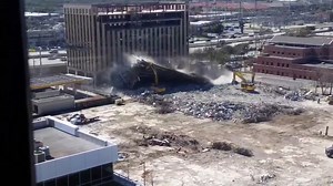 VIDEO: Close call during demolition