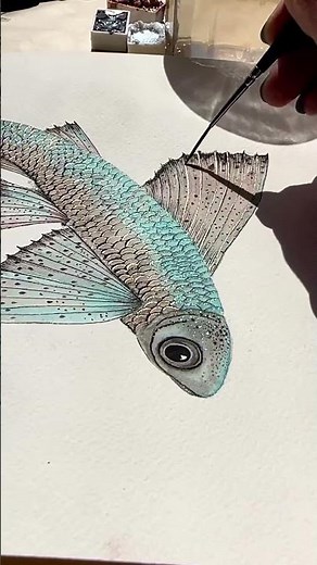 Watercolor Fish Painting Tutorial: Master the Art with Shimmer and Shine Box by @zarin.artist | Tech