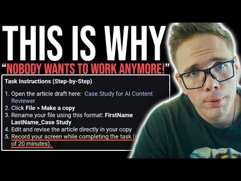 THIS IS WHY "NOBODY WANTS TO WORK ANYMORE!"