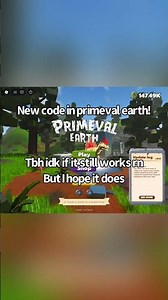 New code in primeval earth! #roblox #codes