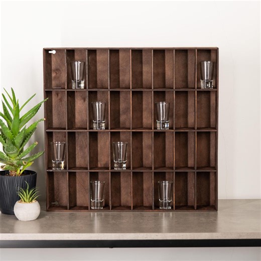 Shot Glass Organizer,shot Glass Display Rack, Shot Glass Storage, Shots Holder,shot Glass Display Shelf, Shot Glass Wall Display - Etsy