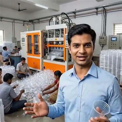 disposable glass making machine #viralvideo#viralbusiness