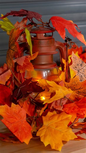 Who says fall decor has to be complicated?  Grab some leaf garland, zip ties, and a NEBO Old Red Lantern and create your own festive fall lantern in minutes. If you'd like additional fall decoration inspiration, be sure to head to our new blog  https://buff.ly/sgdiI5o | Super Bright LEDs | Facebook