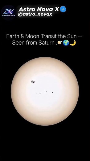 Earth & Moon Transit the Sun — Seen from Saturn 🪐🌍🌙