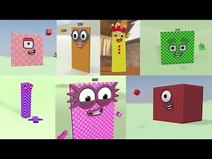 All Numberblocks Crash Test Party 100, 200, 300, 400, 800, 1000! Compilation