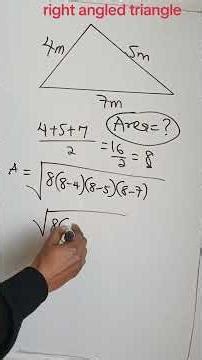 How to solve the area of a non right angled triangle #area #triangle