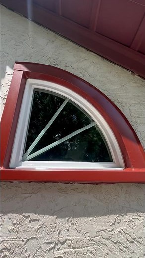 Custom arch window replacement #diy #windows #beforeandafter #construction