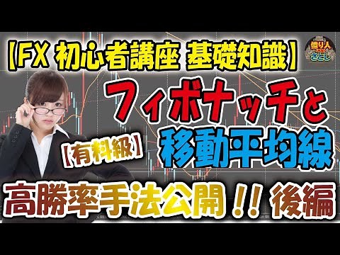 【FX初心者講座 】「フィボナッチと移動平均線の高勝率手法公開！」後編【投資家プロジェクト億り人さとし】