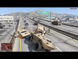 GTA V APC Tank SAM Battery Rampage + 10 Star Wanted Level Escape(RDE 4.1.2)