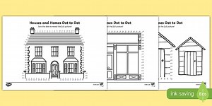 Houses and Homes Dot-to-Dot Worksheet Pack