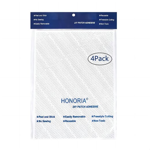 4Pack Badge Patch Magic Adhesive,Cut to Fit Freestyle Double Sided Adhesive for Clothing, Fabric, Scout Badge, Patches - No Sew No Iron