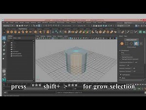 How to increase selection--Grow selection shortcut keys-hot keys in maya 2020