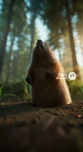 Camera Captures Groundhog Exploding Out of the Bushes! #cctv