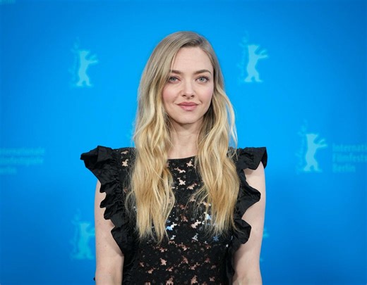 Amanda Seyfried’s Black Lace Dress Showed Off Bright Blue Lingerie Underneath