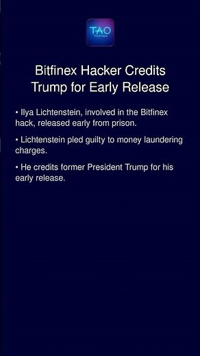 Bitfinex Hacker Credits Trump for Early Release