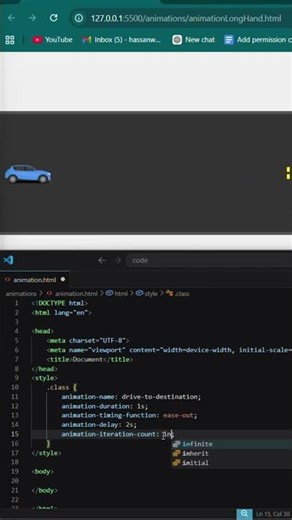 💡 Master CSS Animations Quickly | Animation Properties | Beginner Tutorial #shorts #tutorial