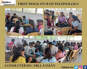 FIRST MOCK ON WEB TECHNOLOGY CONDUCTED BY MR.LAXMAN...