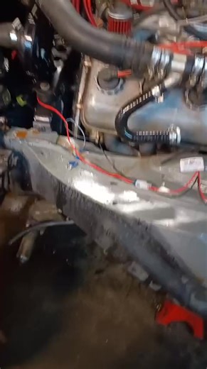 The boys have got the v8 installed and running. Now some new driveshafts need to be made. | Devon Tractions